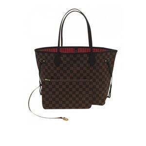 LOUIS VUITTON Neverfull MM Damier Ebene Tote Bag Brown